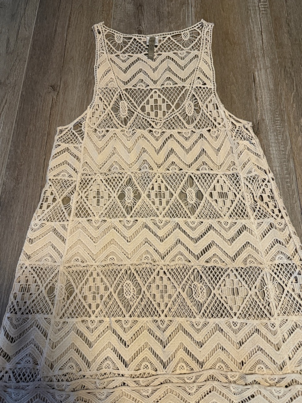 XOXO Cream Crochet Lace Dress